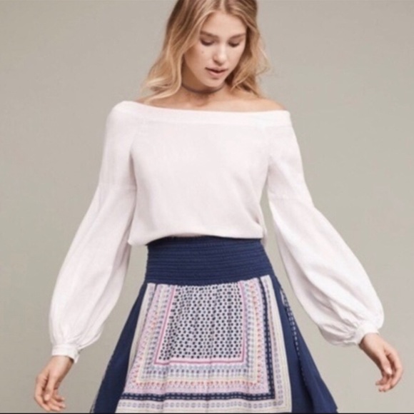 Floreat blouse off shoulder WHITE - Picture 4 of 6